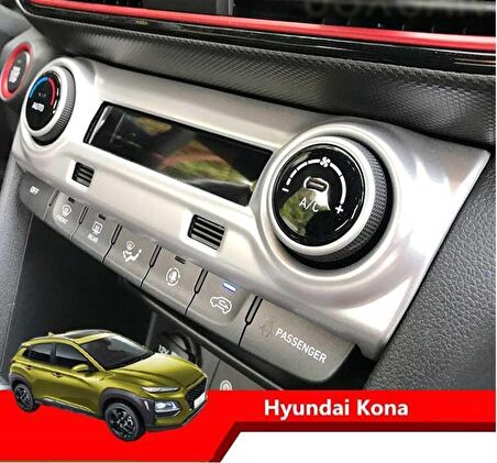 HYUNDAI KONA KLIMA DÜGME KAPLAMA - SILVER