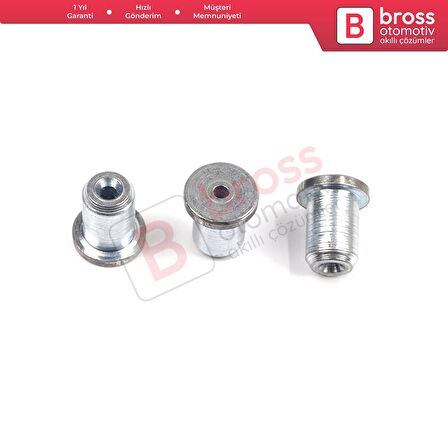 BCR020 Cam Kriko Kablo Halat Uç Pimi Tutma Perçini 8x9.25/1.6 mm mm 100 Adet