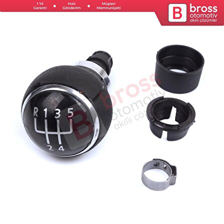 VW Golf Jetta MK5 MK6 Touran MK1 Caddy MK3 Eos Scirocco MK3 için Krom Çerçeve 5 İleri Vites Topuzu