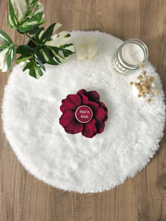 Pamuğum Atelier Kırmızı Gül Tasarım Kartlı 5 ml Kına Dolgulu Kına Hediyelik (100 Adet)