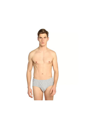 Güryıldız 12'li Gri Erkek Penye Kom Slip 24501