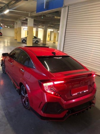 Honda civic fc5 uyumlu bagaj üstü spoiler reflektörlü boyasız 2016+