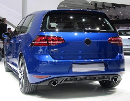 Vw golf 7 gti arka tampon difüzörü pianoblack 2013+