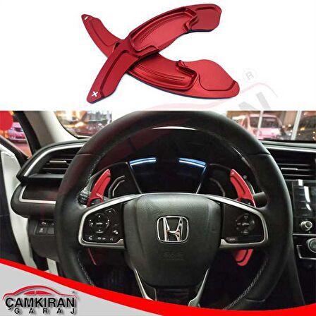 Honda civic fc5 uyumlu paddle shift vites kulakçık kırmızı 2016+