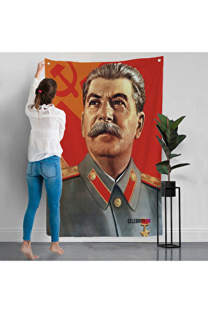 Joseph Stalin Rusya ve Sovyetler Birliği SSCB Duvar Örtüsü-7683