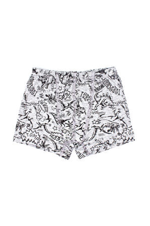 Öts Erkek Çocuk Atlet Boxer Likralı Siyah Dinozor (%96 Pamuk - %4 Elastan)