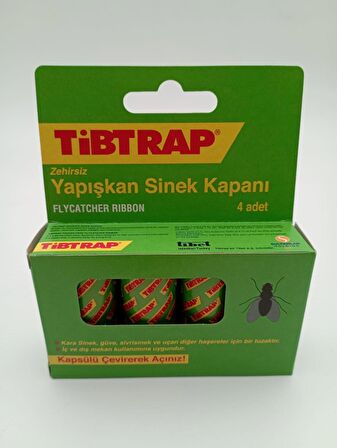 TİBTRAP ZEHİRSİZ SİNEK KAPANI / SİNEK YAPIŞKANI  4*9.5 gr  1 ADET