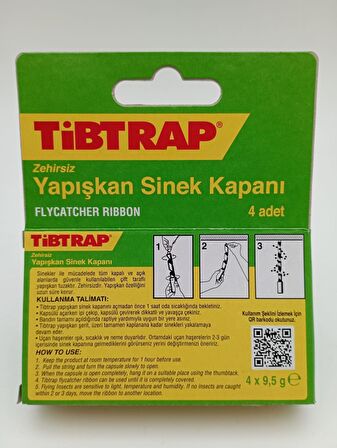 TİBTRAP ZEHİRSİZ SİNEK KAPANI / SİNEK YAPIŞKANI  4*9.5 gr  1 ADET