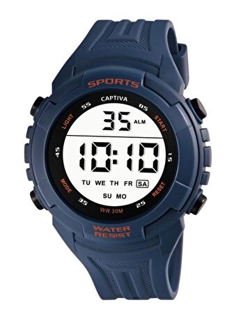 Captiva Digital 30 mt Suya Dayanıklı Alarm&Kronometre&Aydınlatma Silikon Kordonlu Çocuk Kol Saati