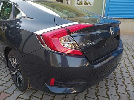 Honda civic fc5 uyumlu arka stop kaplaması krom 2016+