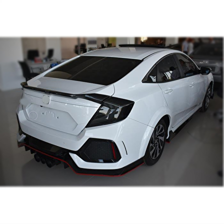 Honda civic fc5 uyumlu hareketli sinyalli led stop ve spoiler takımı smoke 2016-20