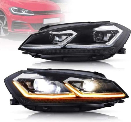 Vw golf 7.5 j led ön far lambası takımı silver 2016+