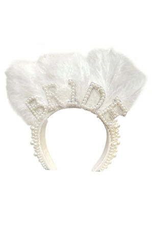 BRİDE TÜYLÜ İNCİLİ TAÇ