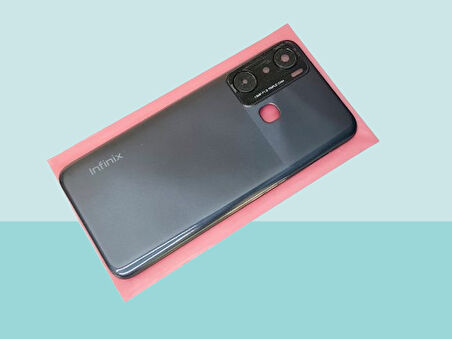 Infinix HOT 20İ Uyumlu FULL KASA Arka Kapak Batarya Kapağı - SİYAH