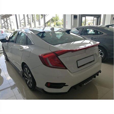 Honda civic fc5 uyumlu typer cam üstü spoiler boyasız 2016+