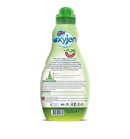 Bingo Oxyjen Konsantre Yumuşatıcı 1320 ml Parfümsüz