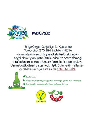 Bingo Oxyjen Konsantre Yumuşatıcı 1320 ml Parfümsüz