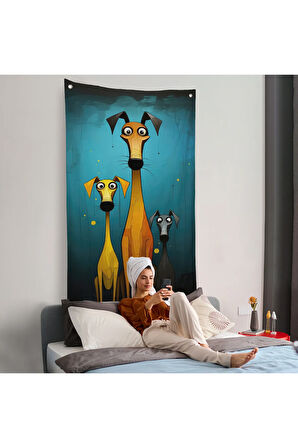 Çılğın Köpek Ailesi Duvar Örtüsü-7687