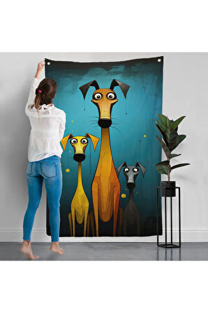 Çılğın Köpek Ailesi Duvar Örtüsü-7687