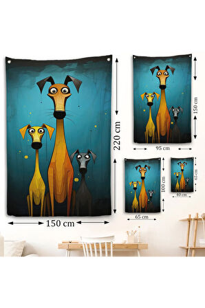 Çılğın Köpek Ailesi Duvar Örtüsü-7687