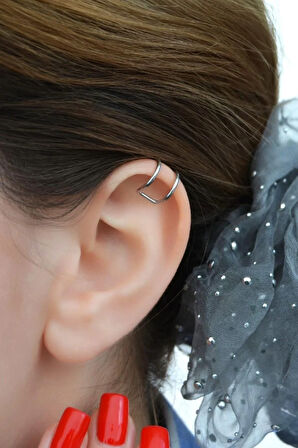 Çelik Delik Gerektirmeyen Piercing | Earcuff Halka – Kulak, Dudak, Burun Uyumlu | Unisex