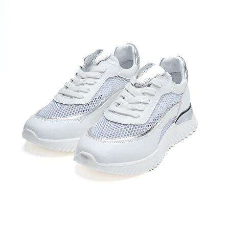 Comfort Taban Fileli Hakiki Deri Kadın Sneaker