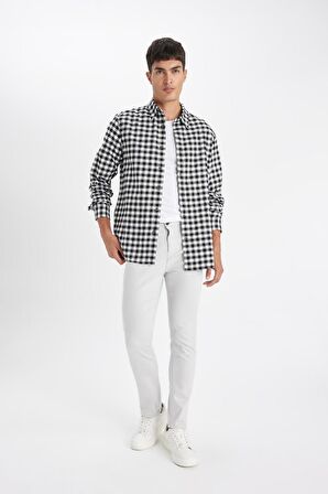 DeFacto Pantolon Slim Fit Dar Kesim Cepli Dar Paça C9436AX24AUGR368