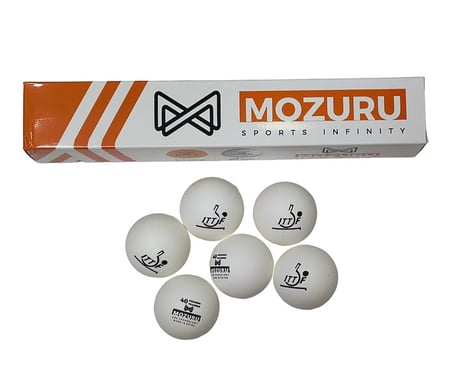 Özel Seri Aktivite Bireysel Salon Sporu Mozuru MZR006-WHT Ittf Onaylı Beyaz Pinpon Topu 6'LI