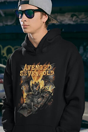 Avenged Sevenfold Baskılı Unisex Oversize Rock Metal Hoodie