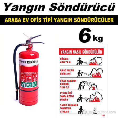 Yangın Söndürme Cihazı Ev Ve Ofis Tipi 6 Kg 40097