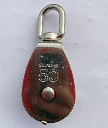 PASLANMAZ KROM TEKLİ MAKARA 50mm