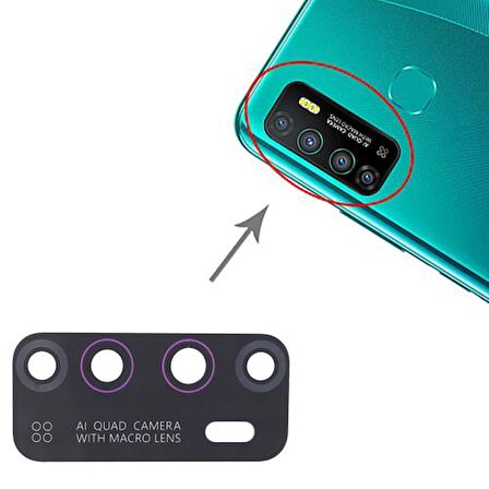 Infinix Hot 9 Kamera Lensi Camı X655C, X655, X655D