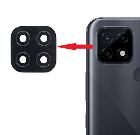 Realme C21 Kamera Lensi Camı RMX3201