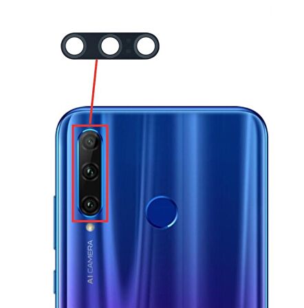 Huawei Honor 20 Lite Kamera Lensi Camı HRY-LX1T