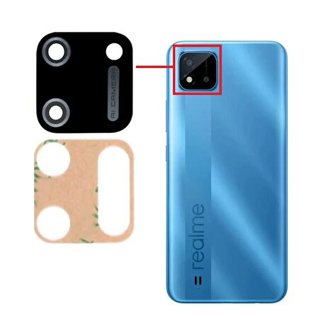 Realme C11 Kamera Lensi Camı RMX2185