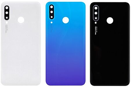 Huawei P30 Lite Uyumlu Arka Pil Batarya Kapağı Cam Lensli 24MP MAR-LX1M