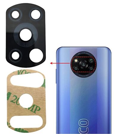Xiaomi Poco X3 Uyumlu Kamera Lensi Cam MZB07Z0IN MZB07Z1IN MZB07Z2IN MZB07Z3IN MZB07Z4IN MZB9965IN M2007J20C