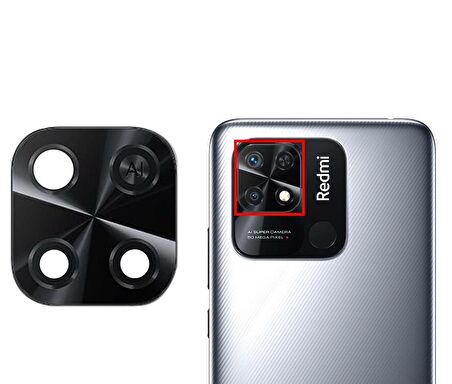 Xiaomi Redmi 10C Uyumlu Kamera Lensi Camı 220333QAG 220333QBI 220333QNY 220333QL