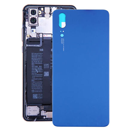 Huawei P20 Uyumlu Arka Pil Batarya Kapağı Cam EML-L09C EML-L29C