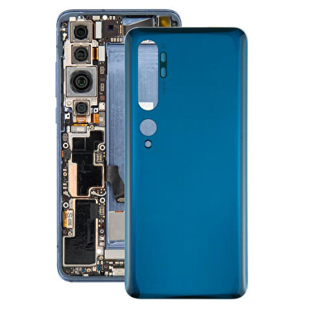 Xiaomi Mi Note 10 Pro Uyumlu Arka Pil Batarya Kapağı Cam M1910F4S