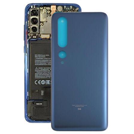 Xiaomi Mi 10 5GUyumlu Arka Pil Batarya Kapağı Cam M2001J2G M2001J2I