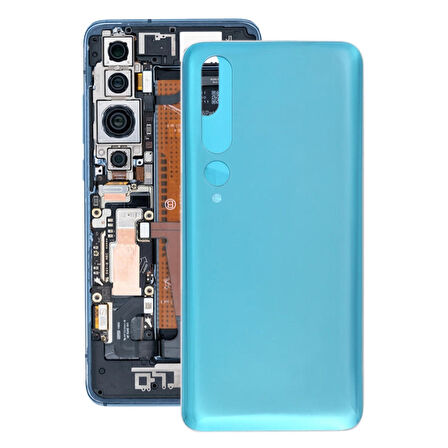 Xiaomi Mi 10 5GUyumlu Arka Pil Batarya Kapağı Cam M2001J2G M2001J2I