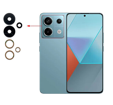 Xiaomi Uyumlu Redmi Note 13 Pro 4g Kamera Lensi Cam 23117ra68g, 2312fpca6g 