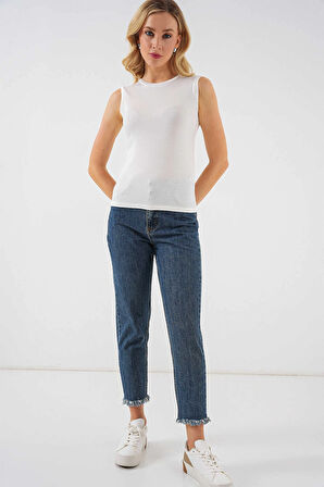 Kadın Ekru Basic Sıfır Kol Body HZL25S-BD143471