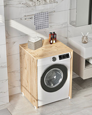Reyo Enda Home Çamaşır Makinesi Dolabı 89x65 cm Atlantik Çam