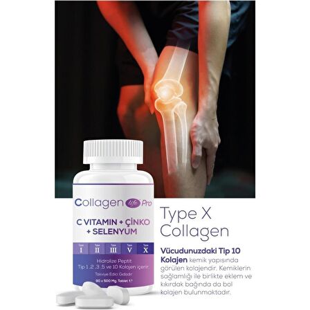 Collagen Life Pro 5 Tip Kolajen Tip 1, Tip 2, Tip 3, Tip 5, Tip 10 90 Tablet