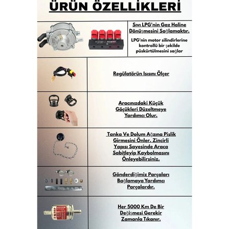 SR07 Sgı Regülatör + 4 Sil Enjektör Chevrolet 1 Serisi Araçlar İçin Yüksek Verimlilik