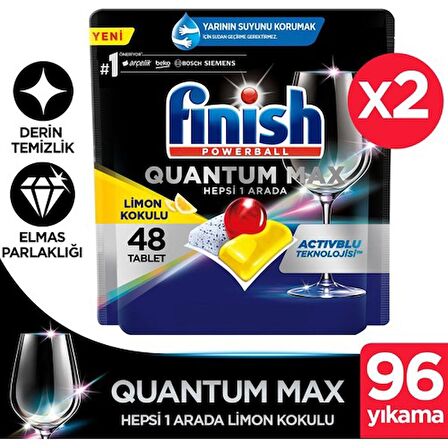 Finish Quantum Max Bulaşık Makinesi Tableti 2x48'li 