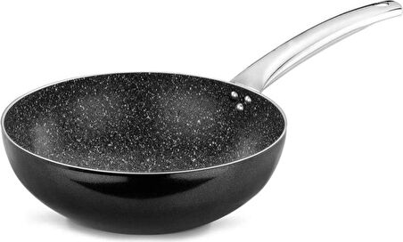 Evimsaray Zest Gusto Granit Wok Tava 24 cm - ZGWT 24 