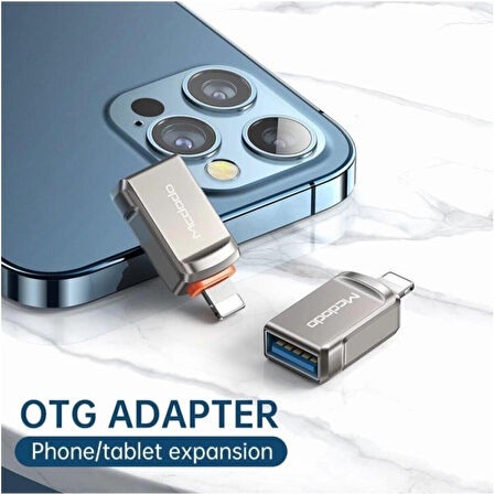 Mcdodo OT-8600 Iphone Için Otg Veri Data Aktarımı Için Adaptör Lightning Alüminyum Yüksek Kalite